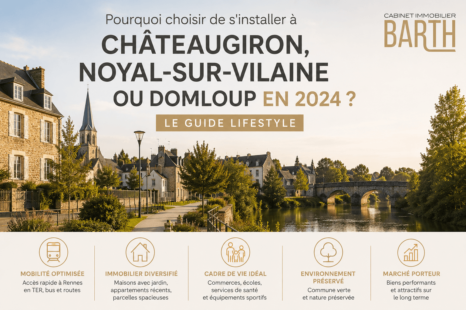Pourquoi choisir de s'installer à Châteaugiron, Noyal-sur-Vilaine ou Domloup en 2024 ? Le guide lifestyle