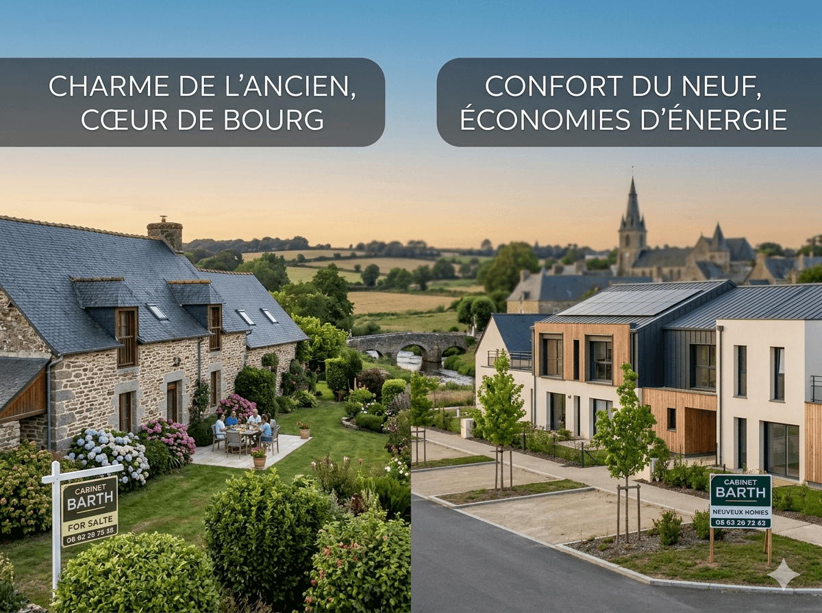 Immobilier neuf vs ancien à Noyal-sur-Vilaine, Brécé et Servon-sur-Vilaine : que choisir ?