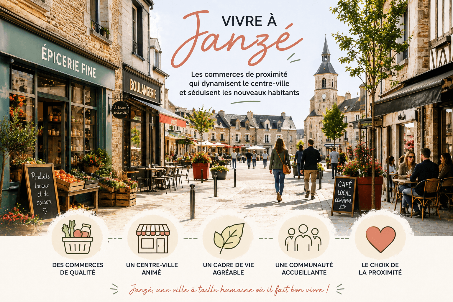 Vivre à Janzé : les commerces de proximité qui dynamisent le centre-ville et séduisent les nouveaux habitants